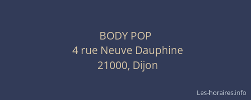 BODY POP