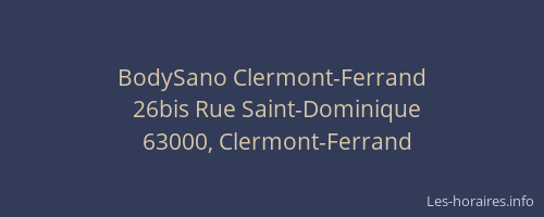 BodySano Clermont-Ferrand