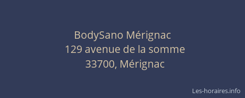 BodySano Mérignac