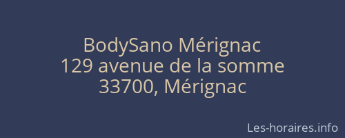 BodySano Mérignac