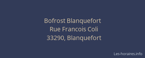 Bofrost Blanquefort
