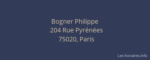 Bogner Philippe