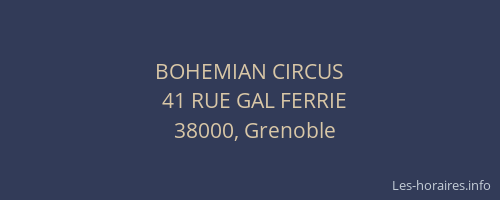 BOHEMIAN CIRCUS