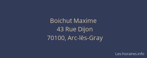 Boichut Maxime