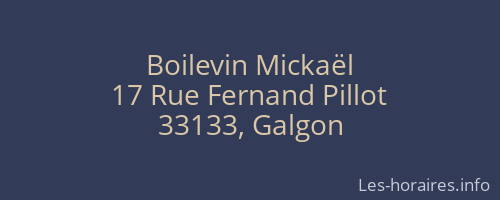 Boilevin Mickaël