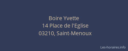 Boire Yvette