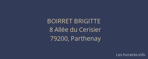 BOIRRET BRIGITTE