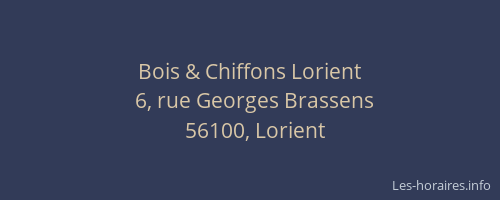 Bois & Chiffons Lorient