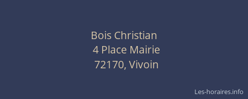 Bois Christian