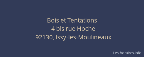 Bois et Tentations