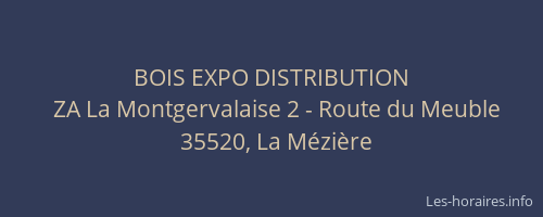 BOIS EXPO DISTRIBUTION