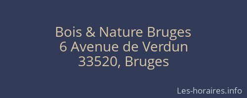 Bois & Nature Bruges
