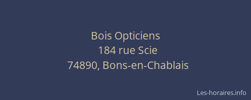 Bois Opticiens