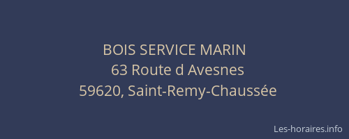 BOIS SERVICE MARIN