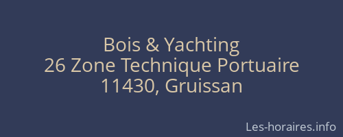 Bois & Yachting