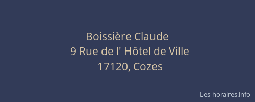 Boissi&egrave;re Claude