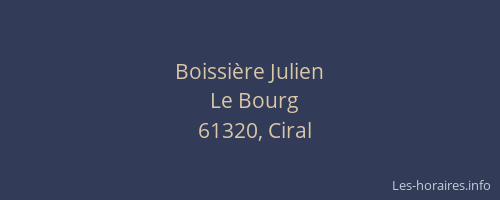 Boissière Julien