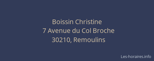 Boissin Christine