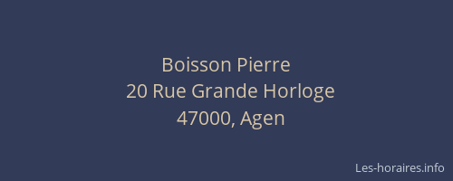 Boisson Pierre