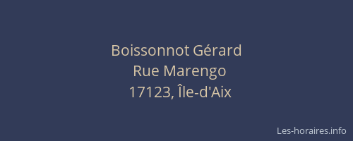 Boissonnot G&eacute;rard