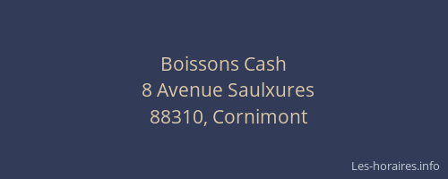 Boissons Cash