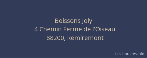 Boissons Joly