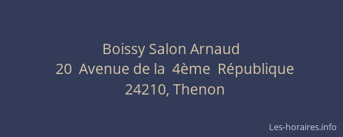 Boissy Salon Arnaud