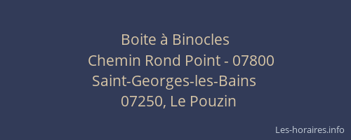 Boite à Binocles