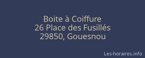 Boite à Coiffure
