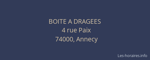 BOITE A DRAGEES