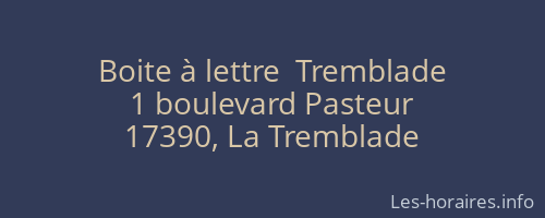 Boite à lettre  Tremblade