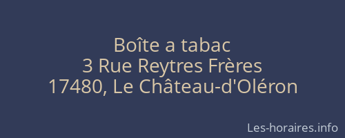 Boîte a tabac