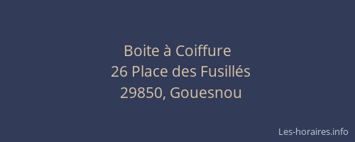Boite &agrave; Coiffure