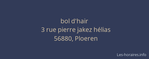 bol d'hair