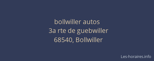bollwiller autos