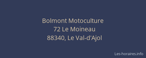 Bolmont Motoculture