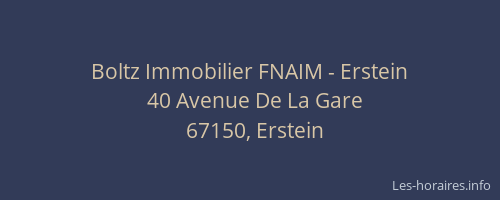Boltz Immobilier FNAIM - Erstein