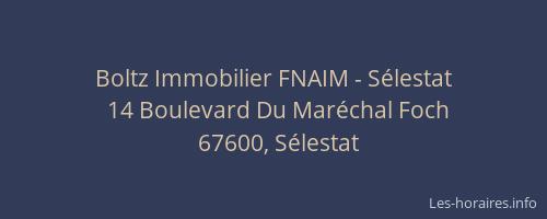 Boltz Immobilier FNAIM - Sélestat