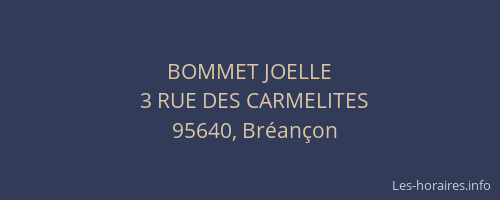 BOMMET JOELLE