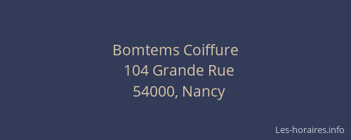 Bomtems Coiffure