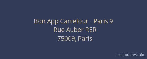 Bon App Carrefour - Paris 9