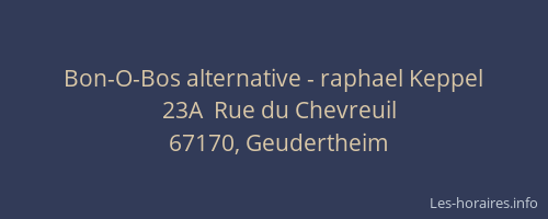 Bon-O-Bos alternative - raphael Keppel