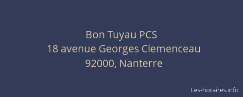 Bon Tuyau PCS