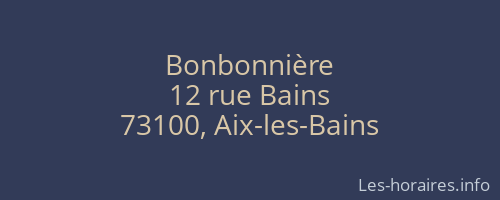 Bonbonnière