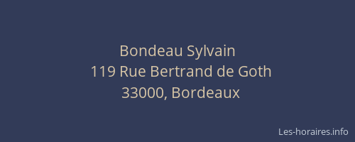 Bondeau Sylvain