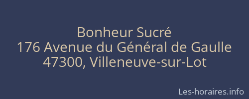 Bonheur Sucré