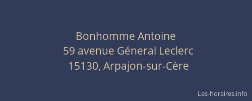 Bonhomme Antoine