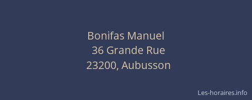 Bonifas Manuel