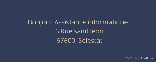 Bonjour Assistance informatique