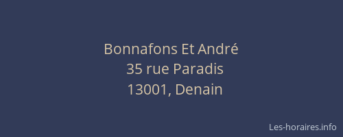 Bonnafons Et André